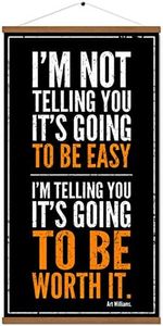 NOFICHE Arthur Williams Inspirational Print Quote Poster Motivational Positive Wall Art Office Classroom Living Room Decor (with Frame 16x30 Inch) 11