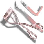 3-in-1 Eyelash Curler Set w/3 Replacement Pads (Soft/Medium/Firm) - Professional Lash Curler for Natural, Fake, Curly or Straight Lashes, Suitable for Professional Salon or Home Use