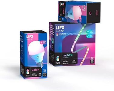 LIFX Bedroom Bundle – with 2 Color 800 Lumen Smart Bulb and 40″ LED Smart Lightstrip