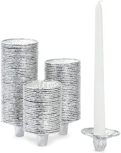 Okuna Outpost Disposable Aluminum Candle Holders for Shabbat, Funeral Procession (2.76 in, 200 Pack)