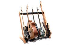 Ruach GR-2 Customisable 5 Way Multi Guitar Rack and Holder for Guitars and Cases - Cherry