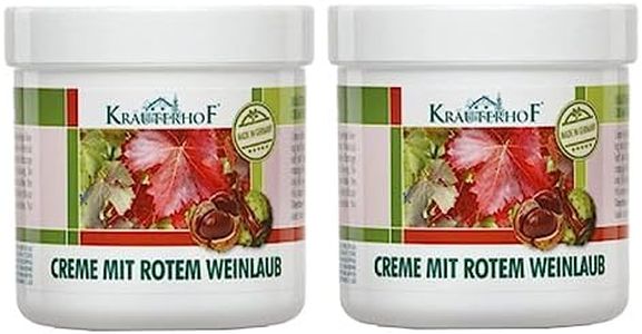Kräuterhof Creme avec feuilles de vigne rouges 250ml, Lot de 2