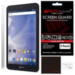 TECHGEAR [Pack of 3] Screen Protectors for Acer Iconia One 7 with Model B1-780 - Clear Lcd Screen Protector Guard Covers With Screen Cleaning Cloth & Application Card