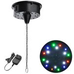 Yescom 6 RPM Rotating Motor w/ 18 RGBW LED Light for 6 8 12" Mirror Disco Ball Kit DJ Party Decorate