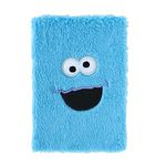 Grupo Erik Sesame Street Cookie Monster A5 Notebook Plush Cover | A5 Journal | Notebooks A5 | Notepads A5 | A5 Notepad | A5 Dotted Notebook | Sketchbook A5 | Sesame Street Gifts