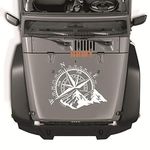 ARWY 4x4 Stickers 50x60cm Compass Off Road Car Sticker and Decal Rose Navigate Vinyl Sticker Auto Laptop Car Door and Stickers Hood