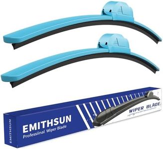 EMITHSUN OEM QUALITY 26" + 17" Premium All-Seasons Durable Stable And Quiet Blue Windshield Wiper Blades (Set of 2)