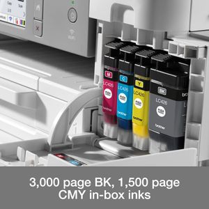 Brother Wireless Colour Inkjet Printer – 4-in-1, A4, High Capacity, Ink Included