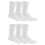 Dr. Scholl's Men's Non Binding Value 4 Pack Crew Casual Sock, White, One Size UK