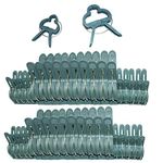 HAILI 40 Pcs Plant Support Clips,Flower and Vine,Garden Tomato Plant Support Clips for Supporting Stems,Vines Grow Upright Climbing,Tool for Straightening,Tomato Cage,Trellis(2 Sizes in one Pack)