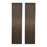 Built Right Wood Slat Acoustic Wall Panels – Soundproofing for Walls & Ceilings – Noise Reduction & Decorative Design – Home & Office – 240cm x 60cm (2 Pack - Smoked Oak)