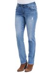 Democracy Women's Ab Solution Straight Leg Jean, Mid Blue Vintage, 8
