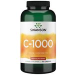 Swanson, C-1000, Vitamin C (Ascorbic Acid), 1000mg, with Rosehip, 250 Capsules, Highly Dosed, SOYA Free, Gluten Free, Non-GMO