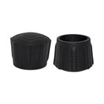 Flyshop 8PCS Anti-Scratch Frosted Synthetic Rubber Chair Leg Caps Black Chair Leg Floor Protectors Round Table Chair Leg Tips Caps 1-3/8" (35 mm)