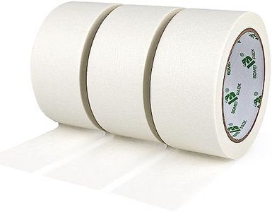 White Masking Tape Decorative Writable White Painters Tape for Arts & Crafts,3 Rolls Pack, 48mm x 30m Per Roll BOMEI PACK