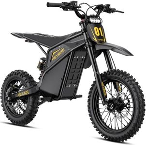 Heybike Villain Dirtbike with 14"/12" Fat Tire, Long Range bike