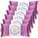 RelaxCoo Lavender Eye Pillow for Relaxation, Yoga, Sleeping, Weighted Eye Mask Heated for Headache, Sinus, Dry Eye Relief, Moist Heat Eyes Compress, Meditation Accessories with Aromatherapy, Pack of 6