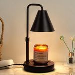 Suewow Candle Warmer Lamp, Adjustable Height, with Timer Dimmer, 2 Light Bulbs, Room Decor Wax Melt Warmer for Scented Wax, Gift for Mom (Black)