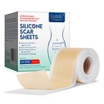 Silicone Scar Sheets(1.6"x115"-2.9M),Medical Grade Silicone Scar Tape,Silicone Strips for Scar Healing,Painless Scar Removal Tape for All Surgical Incisions,C-Section,Burn,Keloid,Acne