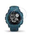 kwmobile Glass Screen Protector Compatible with Garmin Instinct Screen Protector (Set of 2) - Transparent