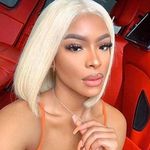 Blonde Bob Wigs for Black Women Platinum White Lace Front Wig 14 Inch Real Hair Synthetic Heat Resistant Fiber Short Wig Pre Plucked Hairline Glueless Realistic Cosplay Daily Drag Wig