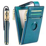 FALAN MULE Womens AirTag Wallet Genuine Leahter Bifold Credit Card Holder with Built-in Integrated Case for AirTag