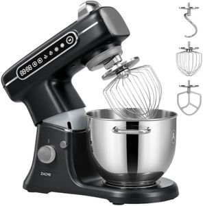 ZACME 8.5QT Commercial Stand Mixer 1000W with Aluminum Die Casting Meets the Standard of NSF/ANSI 8-2023, 11 Speeds Electric Stand Mixer, Tilt-Head Dough Mixer with Bowl, Dough Hook, Whisk and Beater