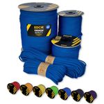 EdcX Paracord 4mm, 35+ Solid Colors (10m, 15m, 30m, 50m, 100m, 300m) | Ideal for Crafting, DIY, Camping, Survival, Outdoor | 100% Nylon Rope 4mm | Tactical Cord 550 Type III (Blue, 10 m)