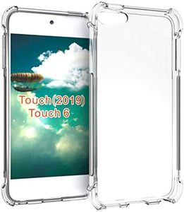 TIYA Case Clear for Apple iPod Touch 6/7 TPU Four Corners Cover Transparent Soft