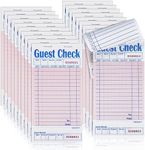 Rcybeo Guest Check Pads (20 Pack) Numbered Server Note Pads, Waitress Order Notepad, Food Receipt Book, 50 Checks Per Pad-Total 1000 Restaurant Checks, Waitress Accessories