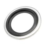 sourcing map Bonded Sealing Washers M20 27.6x17x3mm Carbon Steel Nitrile Rubber Gasket, Pack of 10