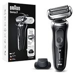 Braun Series 7 Electric Shaver for Men with Precision Trimmer, Cordless Foil Razor, Wet & Dry, 100% Waterproof, UK 2 Pin Plug, 70-N1200s, Silver Razor, Rated Which Best Buy