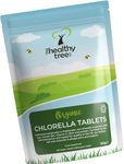 Organic Chlorella Tablets by TheHealthyTree Company - High in Vitamin B12 and E, Iron, Protein and Amino Acids - UK Certified Cracked Cell Wall Vegan Chlorella, 300 x 500mg (150g)