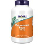 Now Foods, Magnesium Caps, 400mg, 180 Vegan Capsules, Minerals, Gluten Free, SOYA Free, Vegetarian