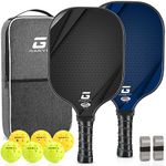 GARYE Pickleball Paddles, Pickleball Set of 2, USAPA Approved Carbon Fiber Pickleball Paddle, Lightweight Graphite Pickle Balls Racket Set with 6 Balls, 1 Pickleball Bag and 2 Grip Tapes.