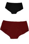 Marinova Reusable | Leak Proof Period Panty | 5 Layer Panty | Size-XL [38-40 Inch] (Black & Maroon) Combo of 2