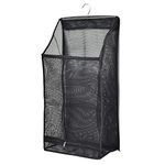 Youany Mesh Laundry Hamper, Foldable Hanging Mesh Laundry Hamper, Large Capacity Laundry Hamper Basket,Machine Washable Door Hanging Laundry Bag With A Stainless Steel Hook