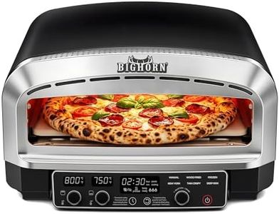 BIG HORN OUTDOORS Pizza Oven Indoor, 14 Inch Electric Countertop Pizza Oven with 6 Preset Modes, Perfect Pizza Maker Machine for Home, Pizza Cooker with Pizza Stone and Pizza Peel, Stainless Steel