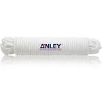 Anley 80 Feet x 1/4" Flag Pole Halyard Rope, Outdoor Flagpole Accessories - Double Braided, Compatible with Flagpoles Up to 35 Feet (White)