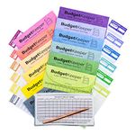 Cash Envelope System for Budgeting and Saving Money Budget Keeper, 12 Pack Assorted Colors, Tear and Water Resistant
