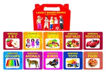 Lovely Board Books Gift Box- A Set of 10 Books - ABC, Number, Fruit, Vegetables, Vehicles, Colours, Animals, Birds, Toys, Food for Age 0- 2 YEARS | Early Learning Picture Board Books Pack