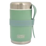 520ml Insulated Food Flasks For Hot Food – Double-Wall Stainless Steel Hot Food Flask With Spoon – Thermal Lunch Box keeps Meals Drinks Hot or Cold for 6 Hours – Leakproof Soup Containers (Eucalyptus)