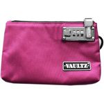 Vaultz Money Bag with Lock - 7 x 10 Inches, Men & Women's Locking Accessories Pouch for Cash, Bank Deposits, Wallet, Medicine, Phone and Credit Cards - Pink