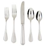 Fortessa Savoy 18/10 Stainless Steel Flatware, 5 Piece Place Setting, Service for 1