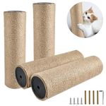 Lainballow 4 Pcs Cat Scratching Post Replacement, Sisal Pole Cat Tree Replacement Parts, Cat Scratch Pole with 8 M8 Screws and 1 Wrench for Indoor Kittens Tower (11.8 x 3.3 in)