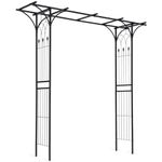 Giantex Garden Arbor Wedding Arch for Ceremony Party, Metal Trellis Archway for Climbing Plants Rose Grape Vines, Steel Frame Pergola Decoration for Backyard Patio Lawn Pathway, Easy to Assemble