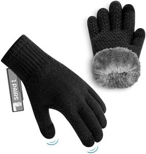 MAGISDU Kids Gloves Winter Alpaca Wool Knit Fleece Lined Gloves Touchscreen Warm for Boys Girls Children Toddler