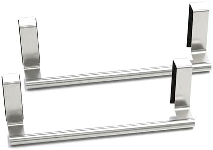 2 Pack - Evelots Towel Bar/Rack-in/Out Door-Kitchen/Bathroom-No Tool-Stainless