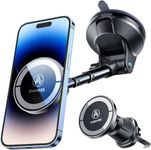 VANMASS Magnetic Phone Car Mount [2024 BEST Magnet] for MagSafe Suction Mobile Phone Holder for Dashboard Windscreen Vent, Van Cradle Accessories for iPhone 16 Pro Max 15 14 13 12 11 Samsung S24 Ultra