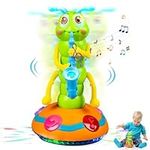 Dancing Saxophone Caterpillar with Music and Light, Children's Electric Caterpillar Saxophone Toys, Dancing Singing Caterpillar Toy, Battery Powered Baby Sensory Toy, Christmas Birthday Gift for Kid